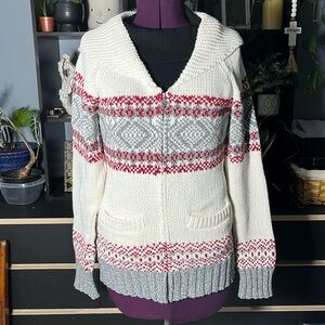 Cotton Country Women's Zip Up Knit Sweater